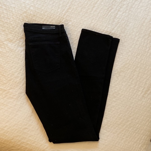 J Brand Mid-Rise Rail Jeans in Black - Picture 3 of 4